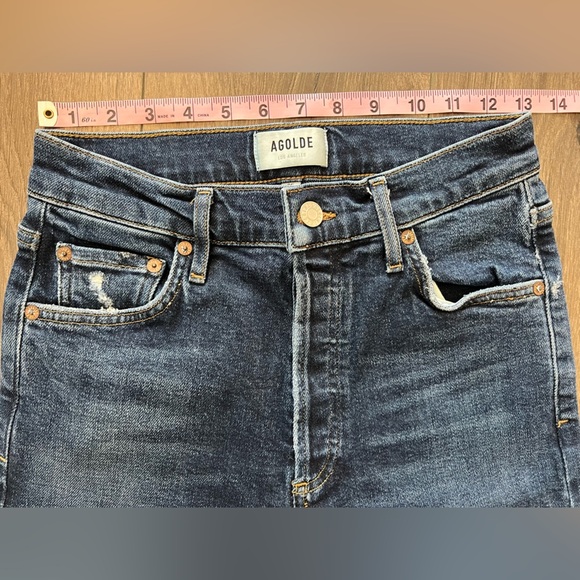 AGOLDE Dark Wash button Fly Women’s Jeans Size 25 - Picture 5 of 8